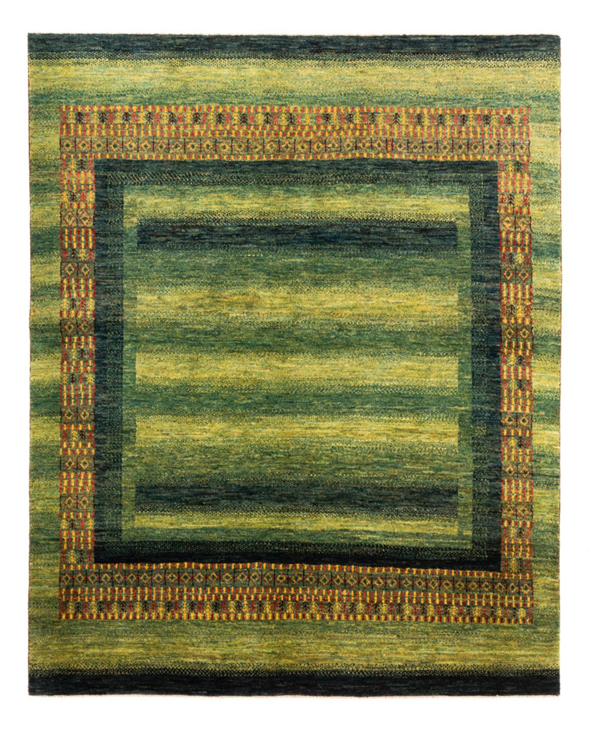 Gabbeh Tæppe - Loribaft Persisk - Royal - 208 x 163 cm - grøn
