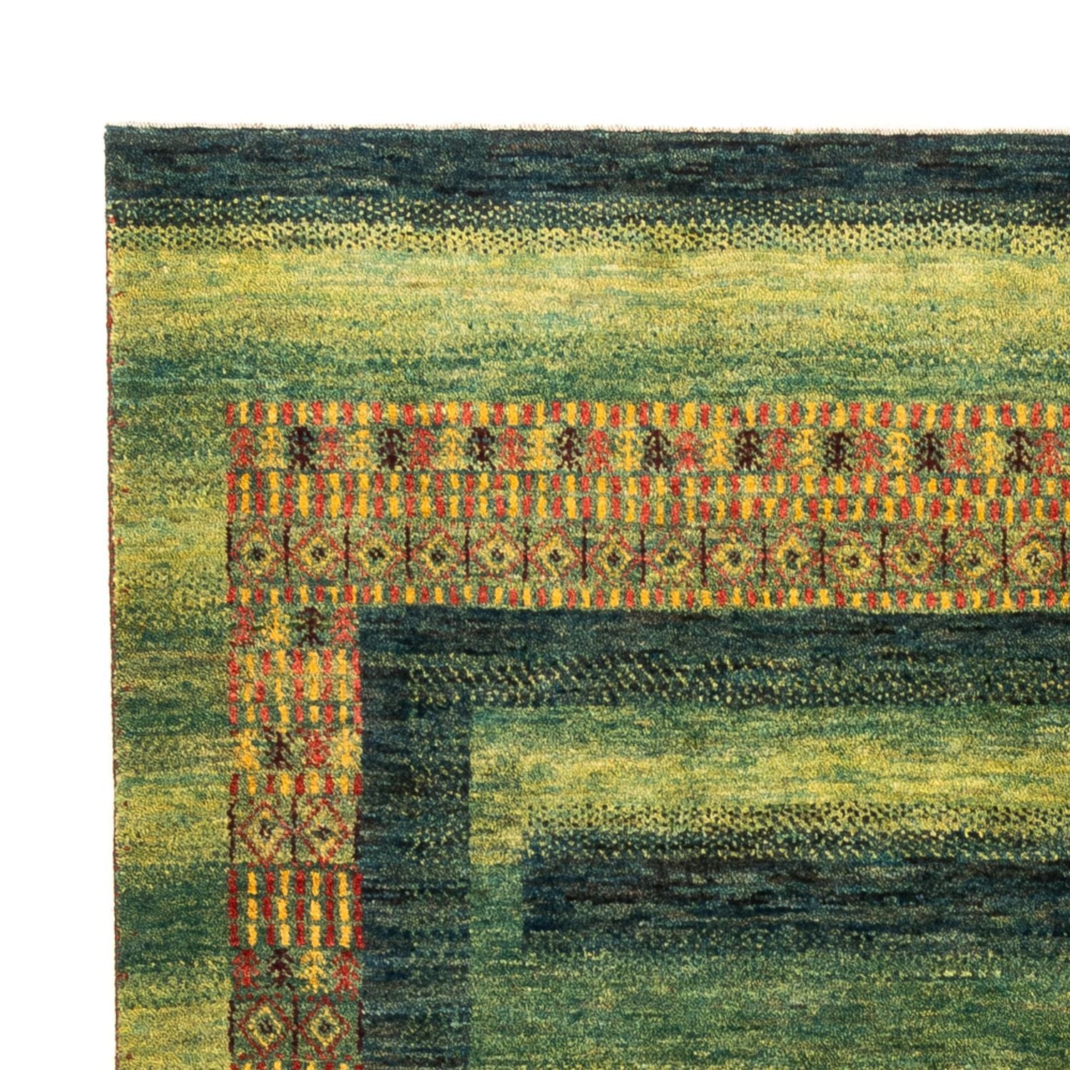 Gabbeh Tæppe - Loribaft Persisk - Royal - 208 x 163 cm - grøn