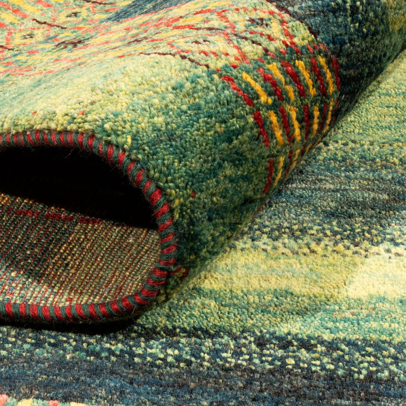 Gabbeh Tæppe - Loribaft Persisk - Royal - 208 x 163 cm - grøn