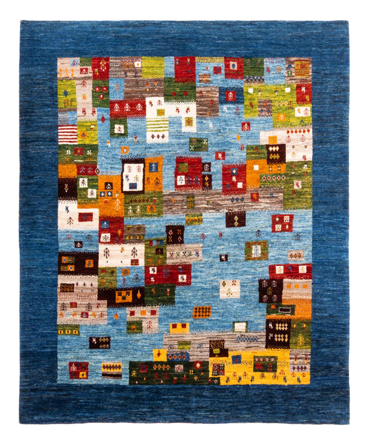 Gabbeh Tæppe - Loribaft Persisk - Royal - 192 x 159 cm - blå