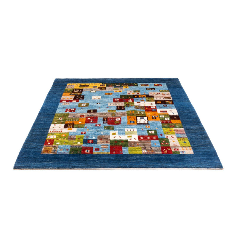 Gabbeh Tæppe - Loribaft Persisk - Royal - 192 x 159 cm - blå