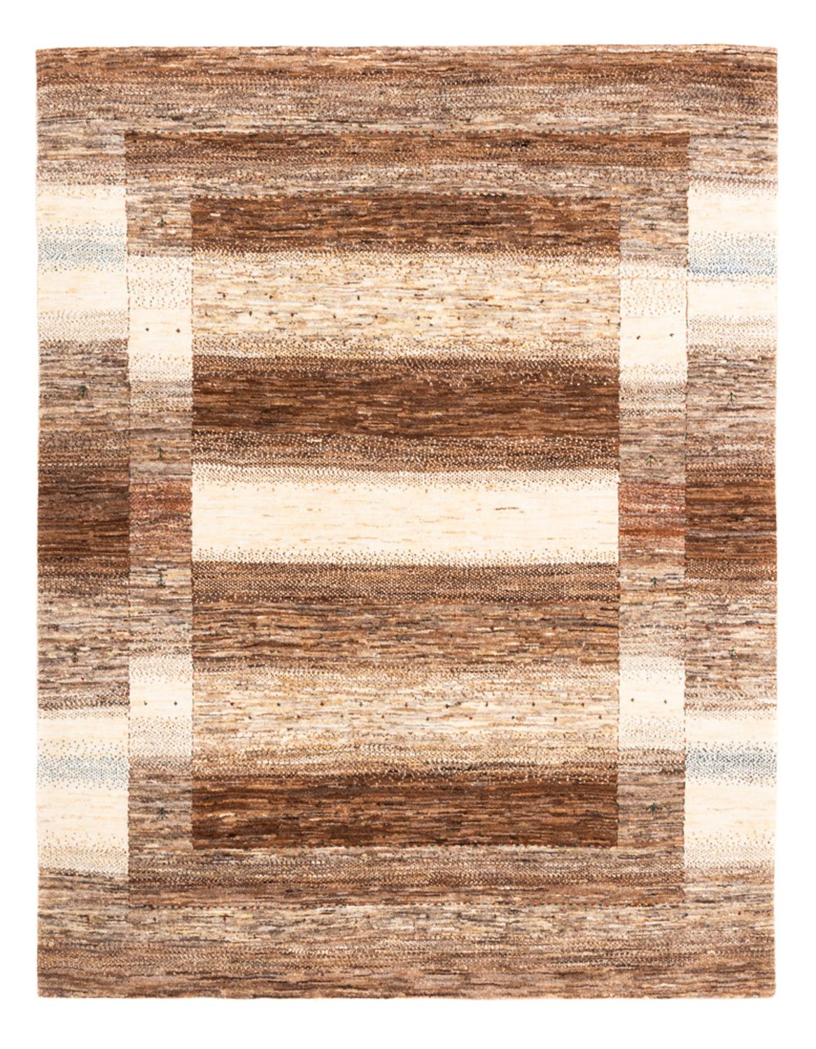Gabbeh Tæppe - Loribaft Persisk - 201 x 158 cm - natur
