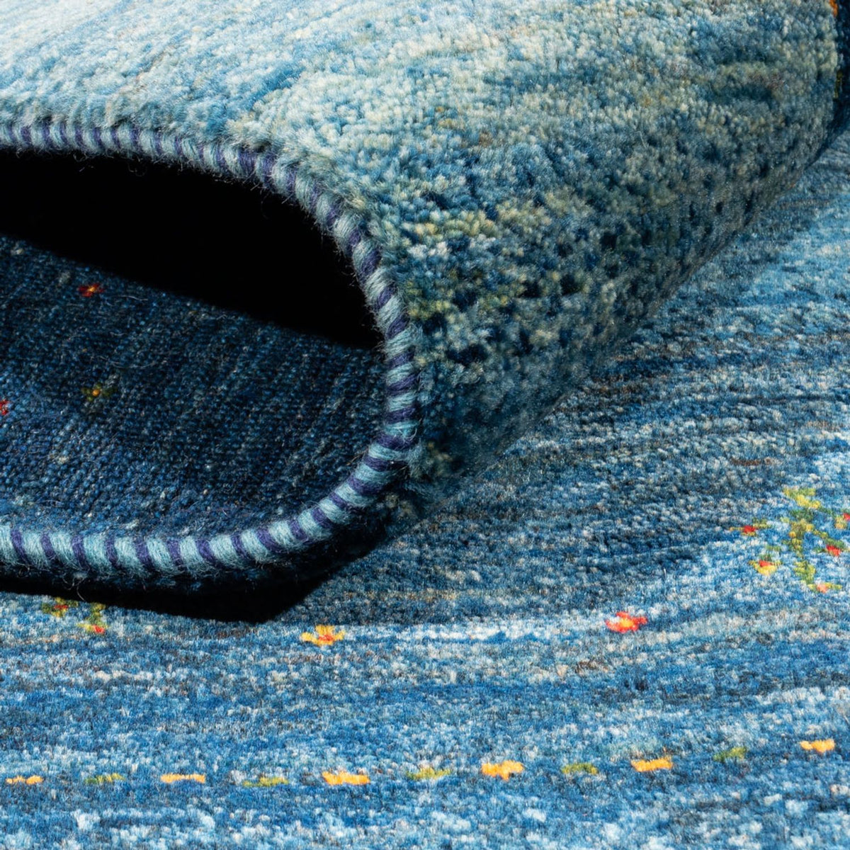 Gabbeh Tæppe - Loribaft Persisk - 205 x 156 cm - blå