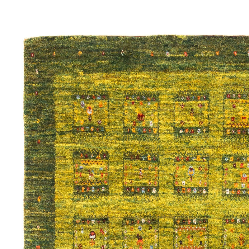 Gabbeh Tæppe - Loribaft Persisk - Royal - 157 x 108 cm - lysegrøn