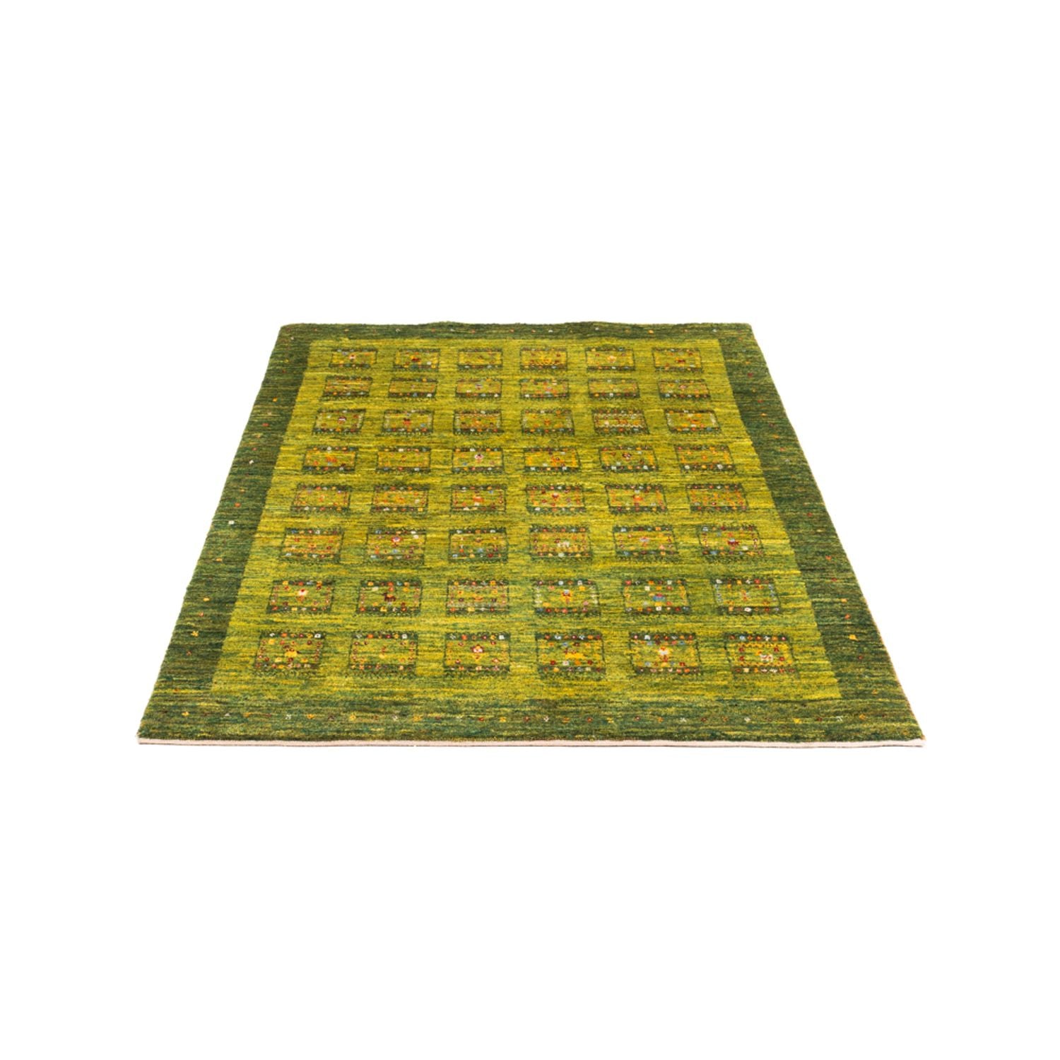 Gabbeh Tæppe - Loribaft Persisk - Royal - 157 x 108 cm - lysegrøn