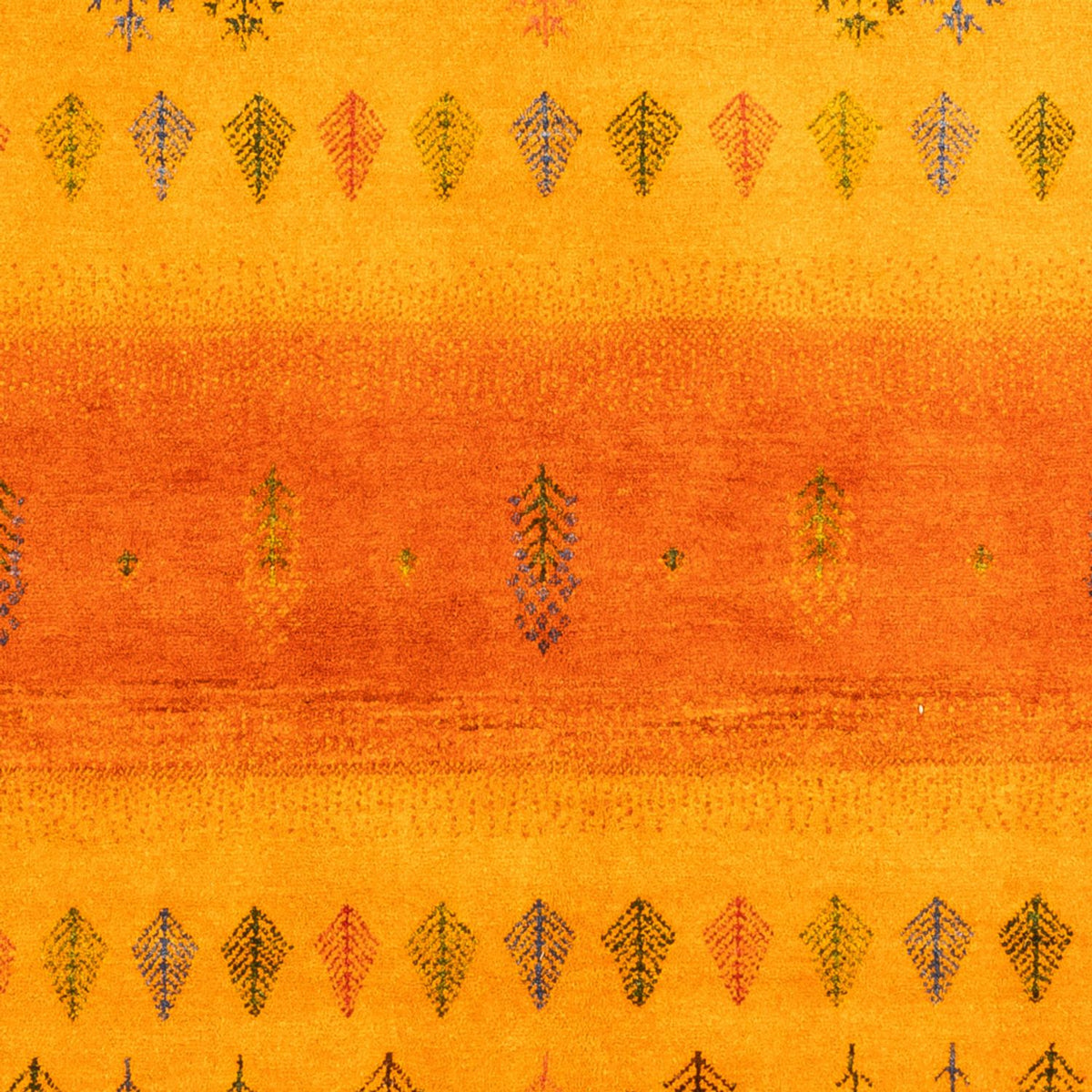 Gabbeh Tæppe - Loribaft Persisk - 209 x 150 cm - guld