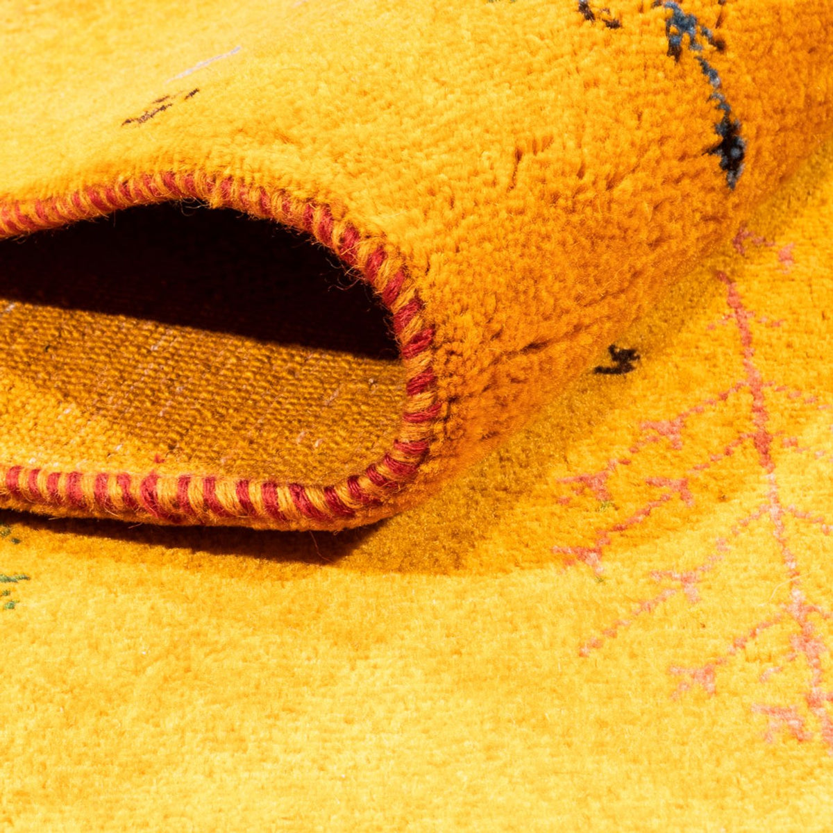 Gabbeh Tæppe - Loribaft Persisk - 209 x 150 cm - guld