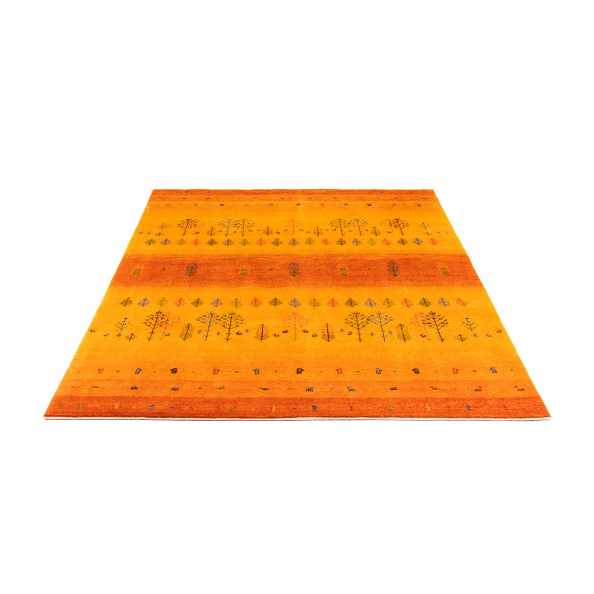 Gabbeh Tæppe - Loribaft Persisk - 209 x 150 cm - guld