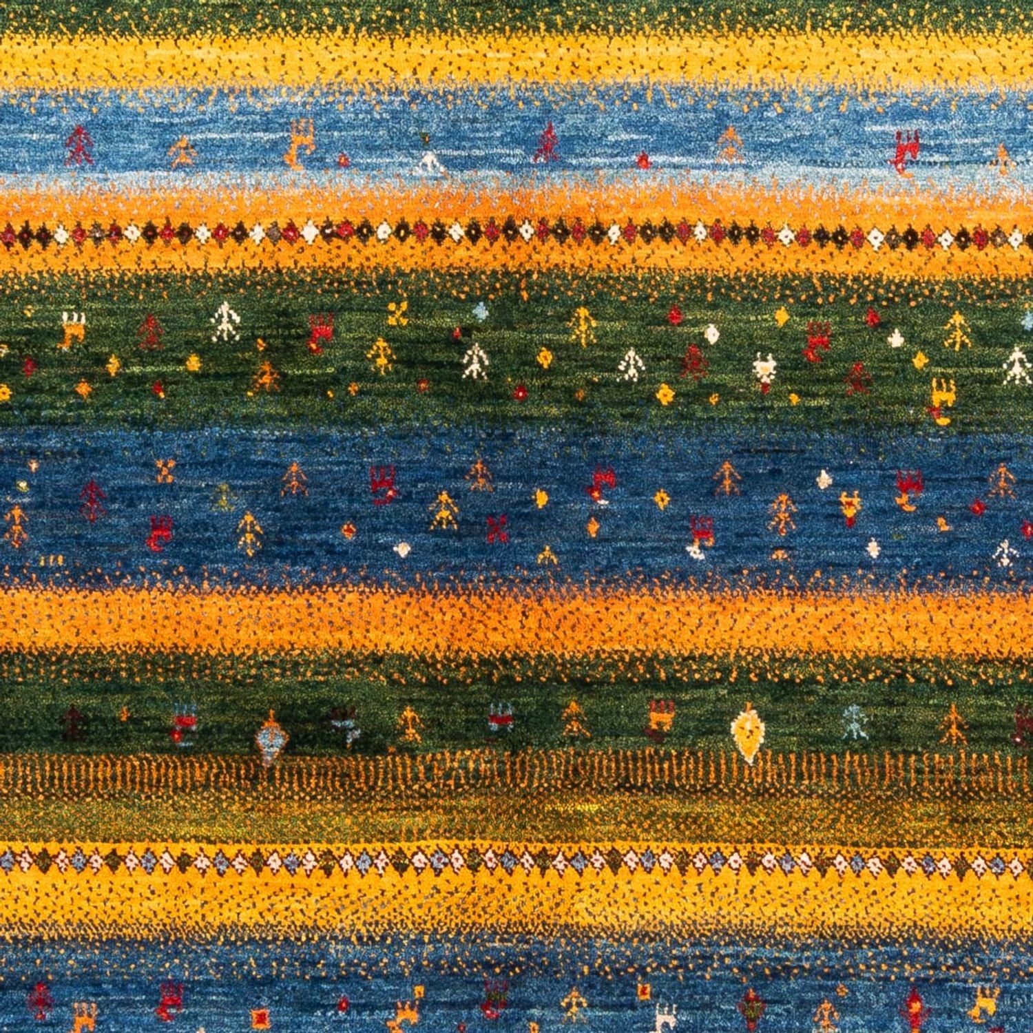 Gabbeh Tæppe - Loribaft Persisk - Royal - 212 x 161 cm - grøn