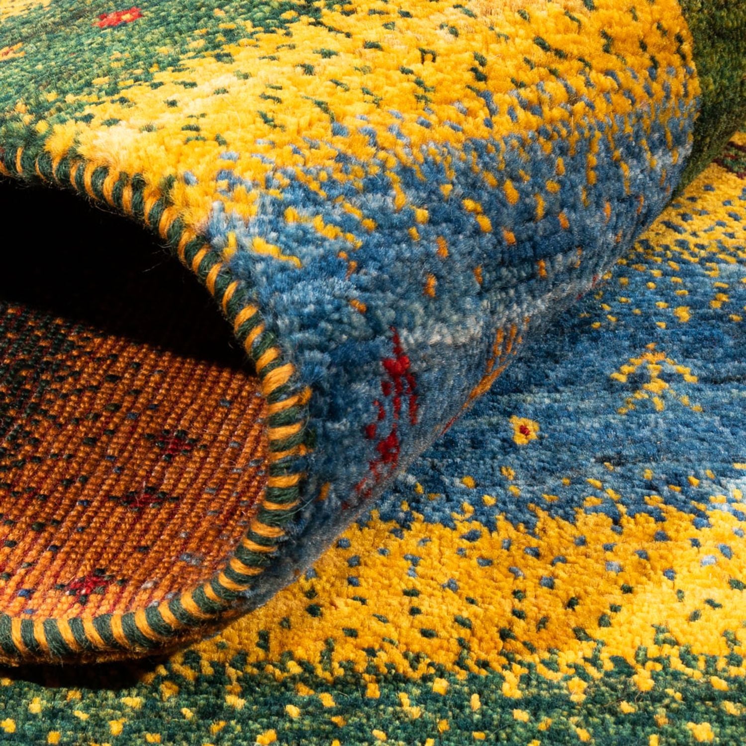 Gabbeh Tæppe - Loribaft Persisk - Royal - 212 x 161 cm - grøn
