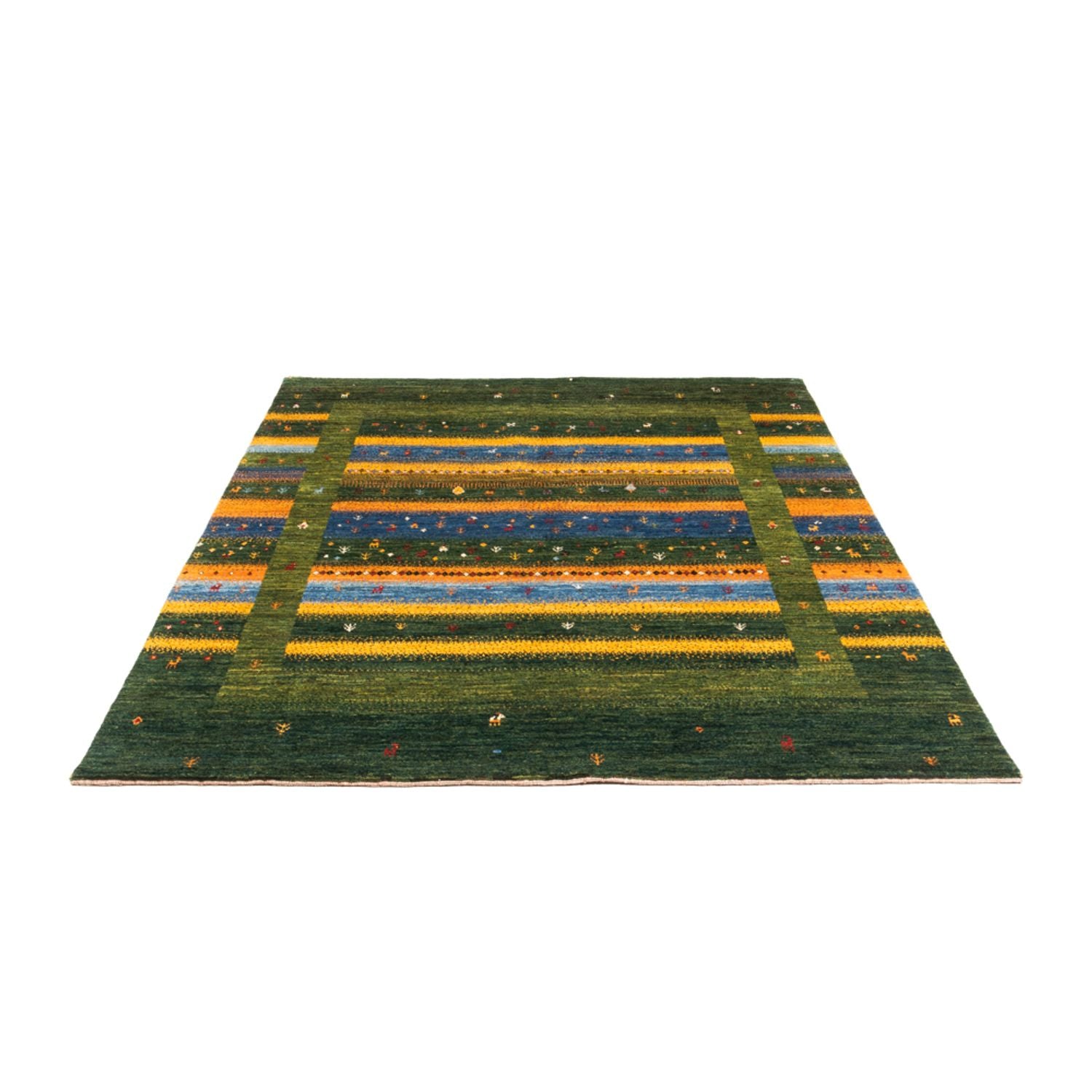 Gabbeh Tæppe - Loribaft Persisk - Royal - 212 x 161 cm - grøn