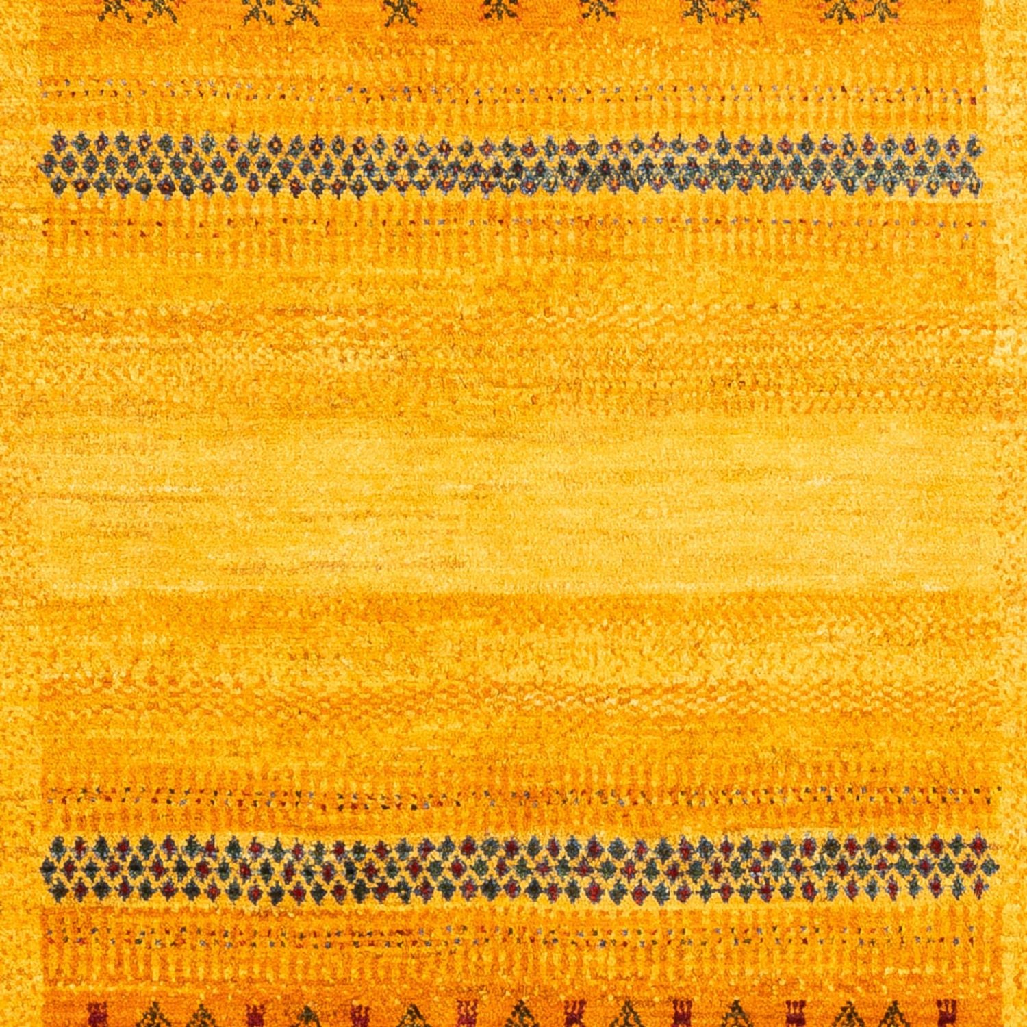 Gabbeh Tæppe - Loribaft Persisk - Royal - 205 x 144 cm - guld