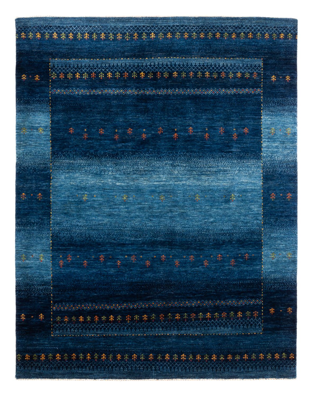 Gabbeh Tæppe - Loribaft Persisk - 207 x 157 cm - blå