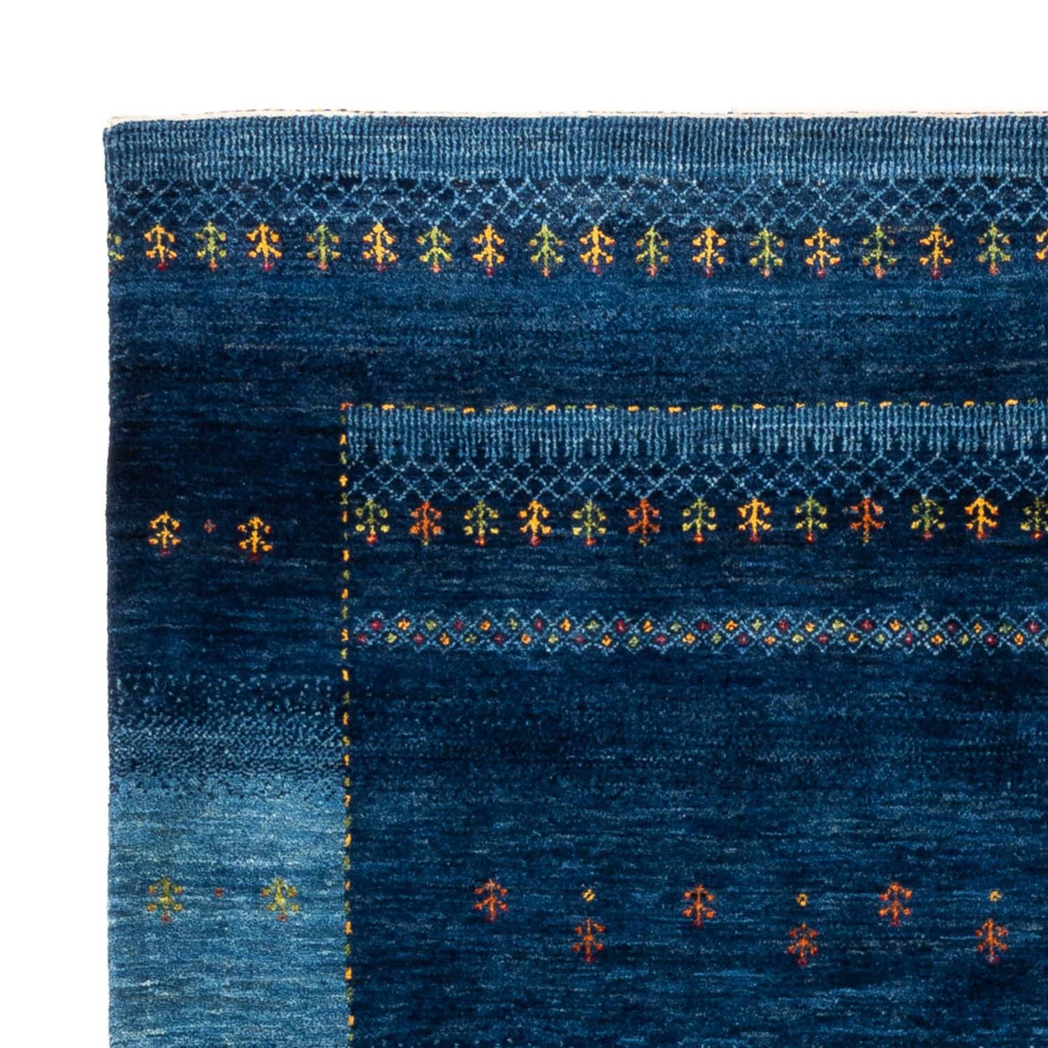 Gabbeh Tæppe - Loribaft Persisk - 207 x 157 cm - blå