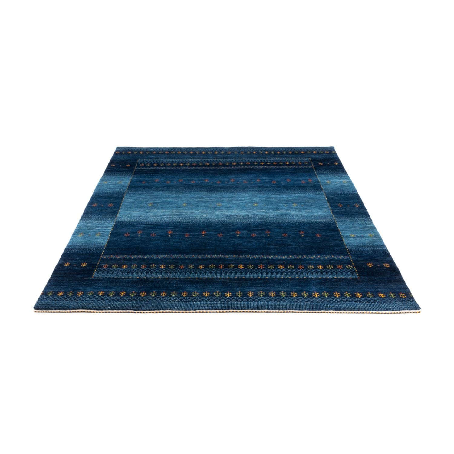 Gabbeh Tæppe - Loribaft Persisk - 207 x 157 cm - blå