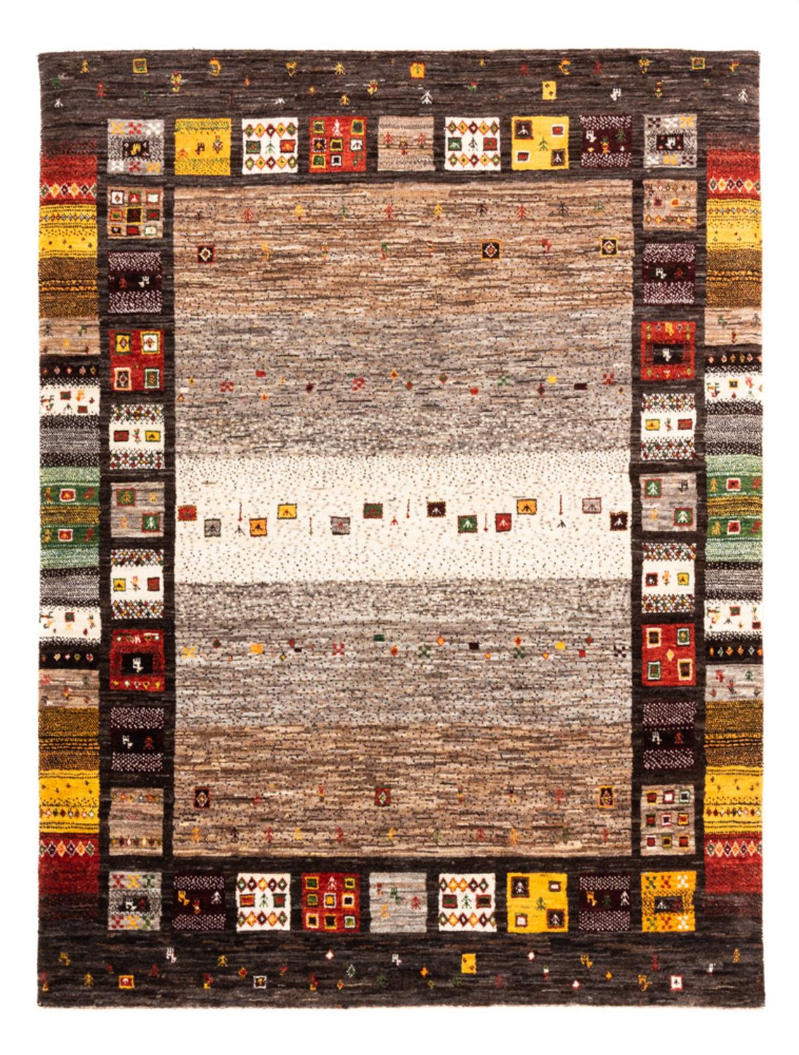 Gabbeh Tæppe - Loribaft Persisk - Royal - 204 x 153 cm - flerfarvet