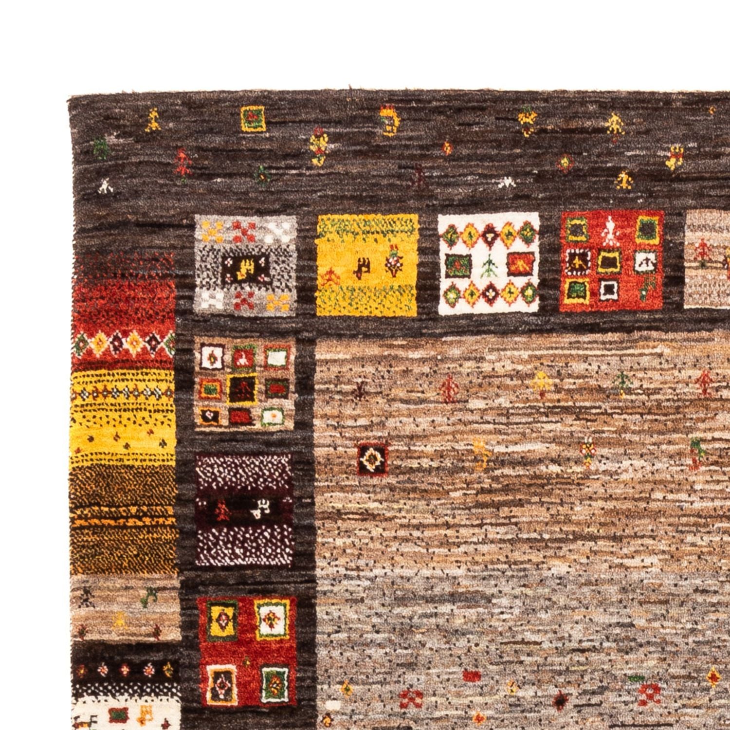 Gabbeh Tæppe - Loribaft Persisk - Royal - 204 x 153 cm - flerfarvet