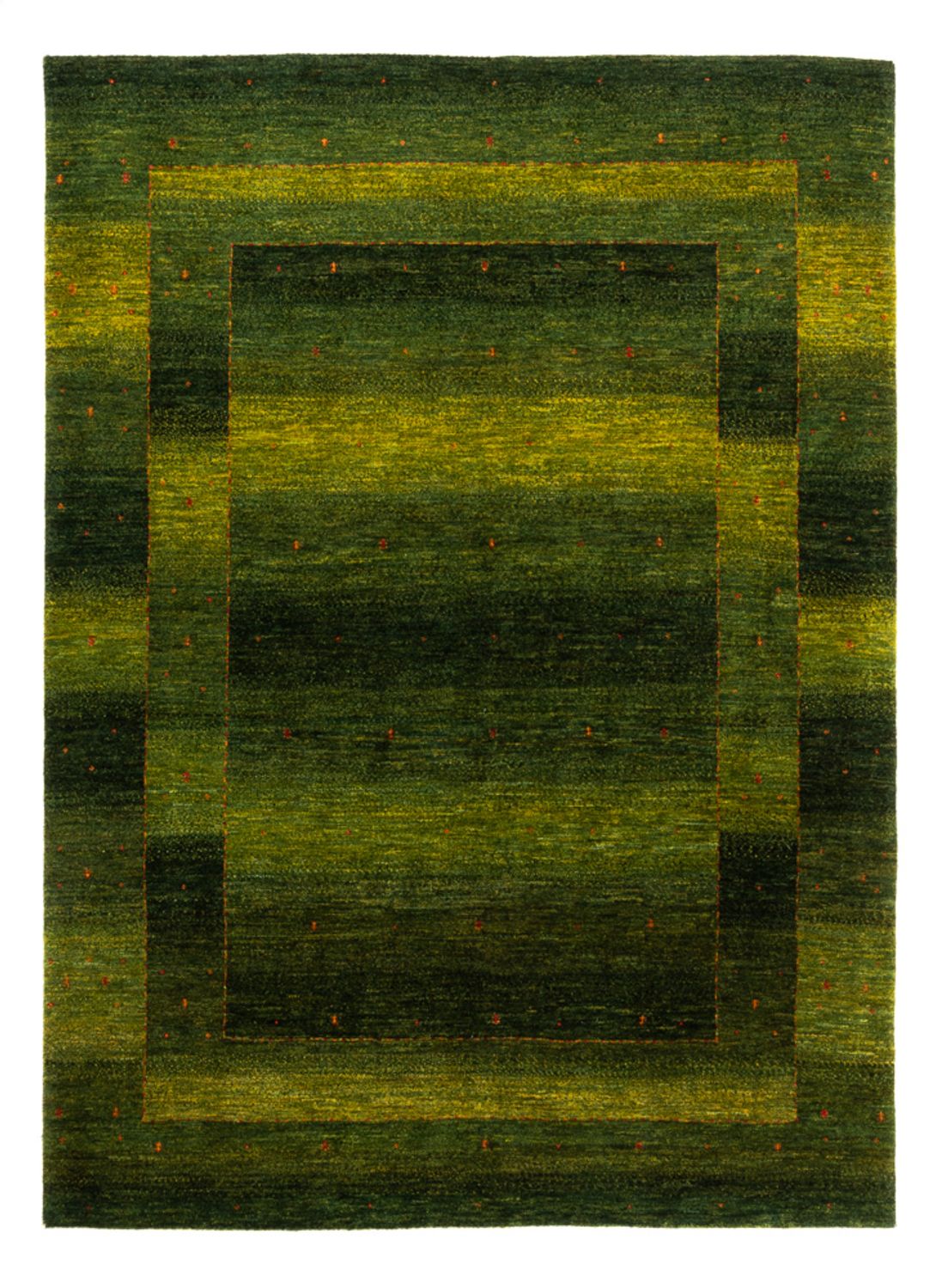 Gabbeh Tæppe - Loribaft Persisk - 207 x 154 cm - grøn