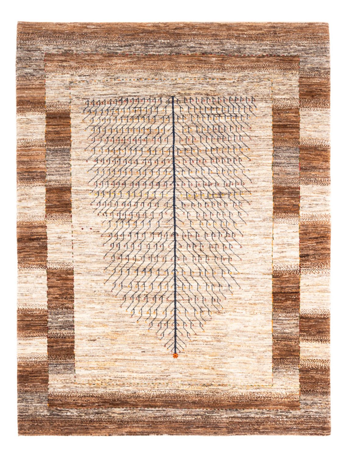 Gabbeh Tæppe - Loribaft Persisk - 208 x 155 cm - beige