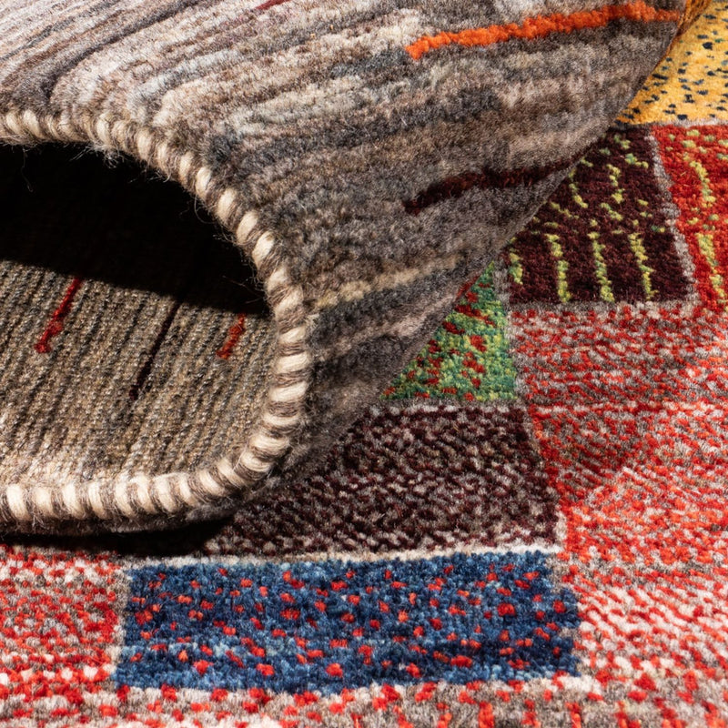 Gabbeh Tæppe - Loribaft Persisk - 210 x 153 cm - grå