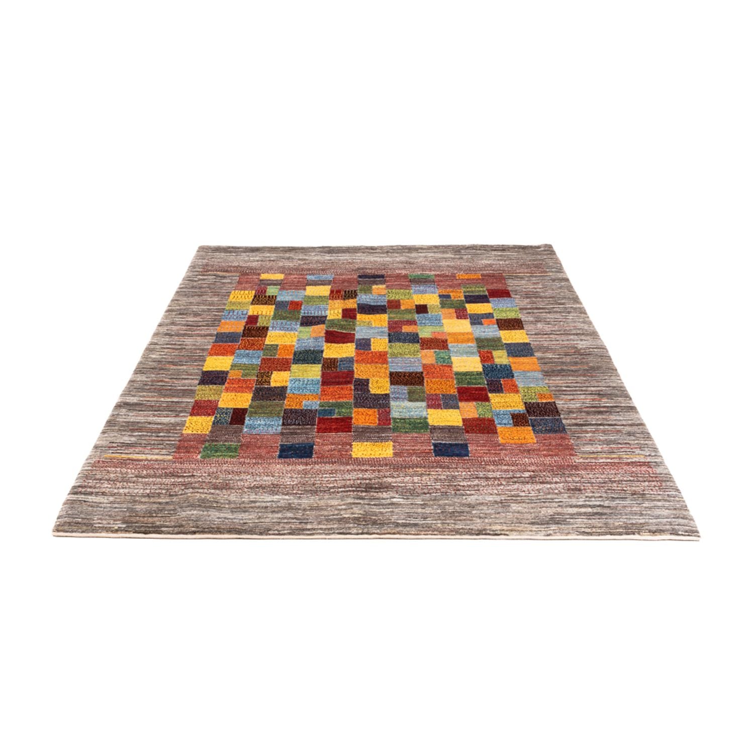 Gabbeh Tæppe - Loribaft Persisk - 210 x 153 cm - grå