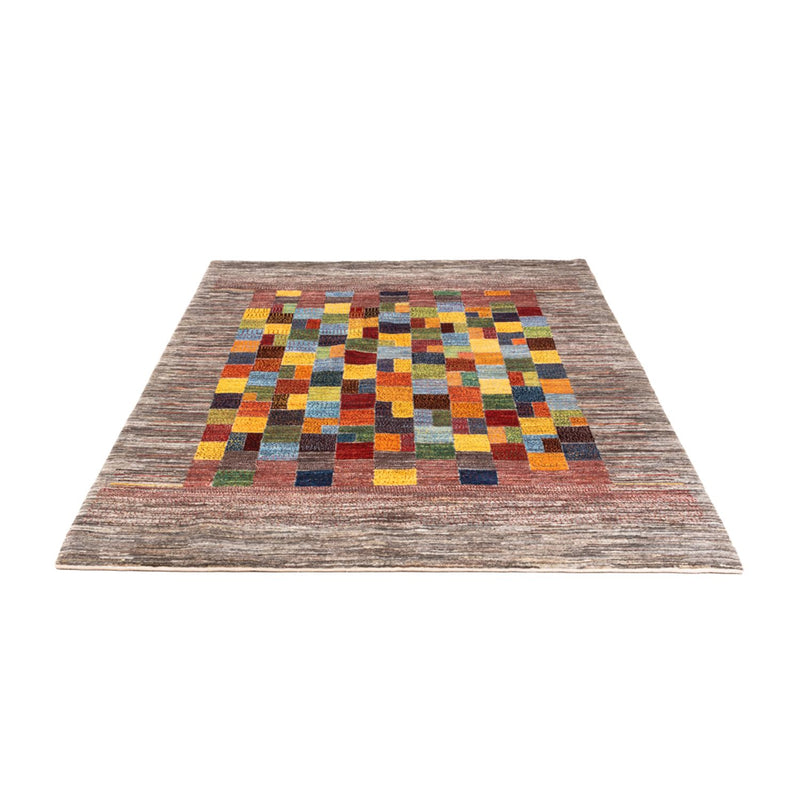 Gabbeh Tæppe - Loribaft Persisk - 210 x 153 cm - grå