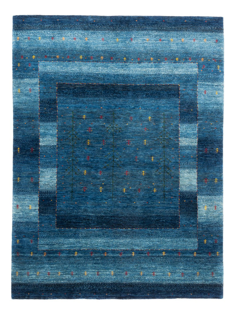 Gabbeh Tæppe - Loribaft Persisk - 209 x 154 cm - blå