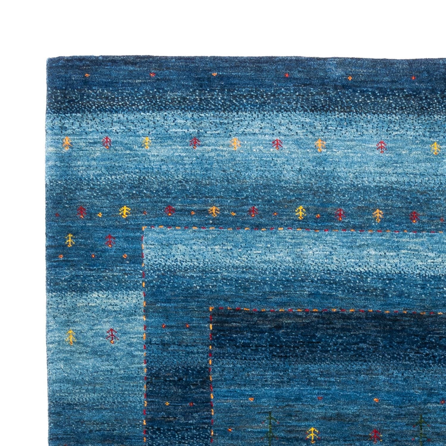Gabbeh Tæppe - Loribaft Persisk - 209 x 154 cm - blå