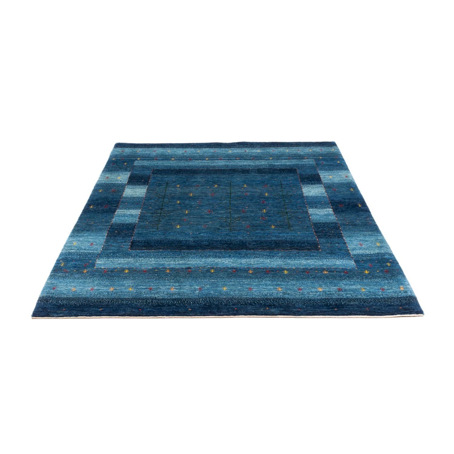 Gabbeh Tæppe - Loribaft Persisk - 209 x 154 cm - blå