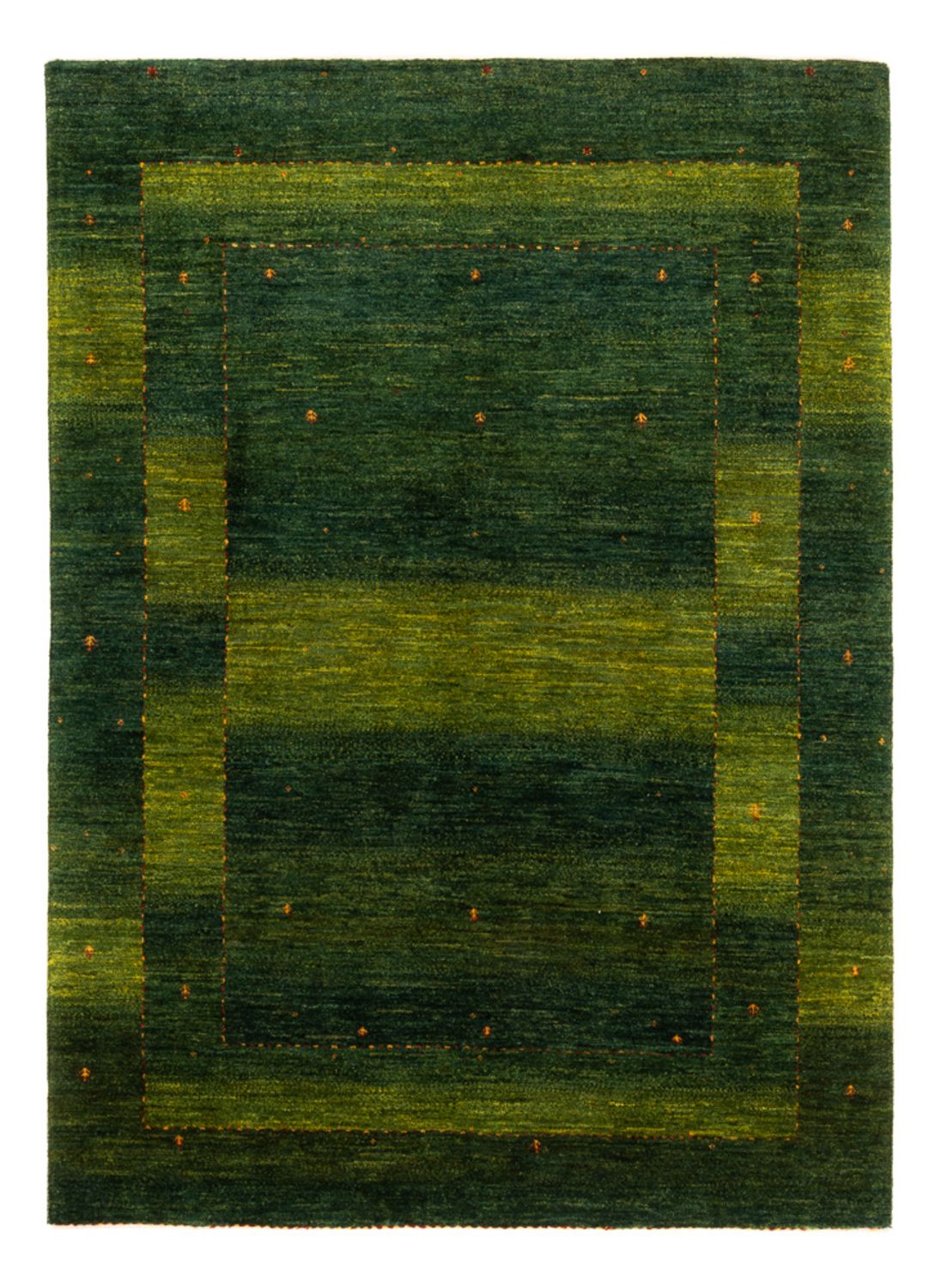 Gabbeh Tæppe - Loribaft Persisk - 198 x 146 cm - grøn
