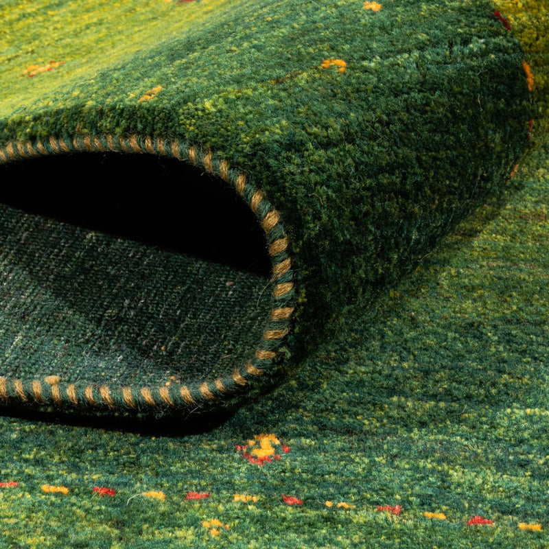 Gabbeh Tæppe - Loribaft Persisk - 198 x 146 cm - grøn