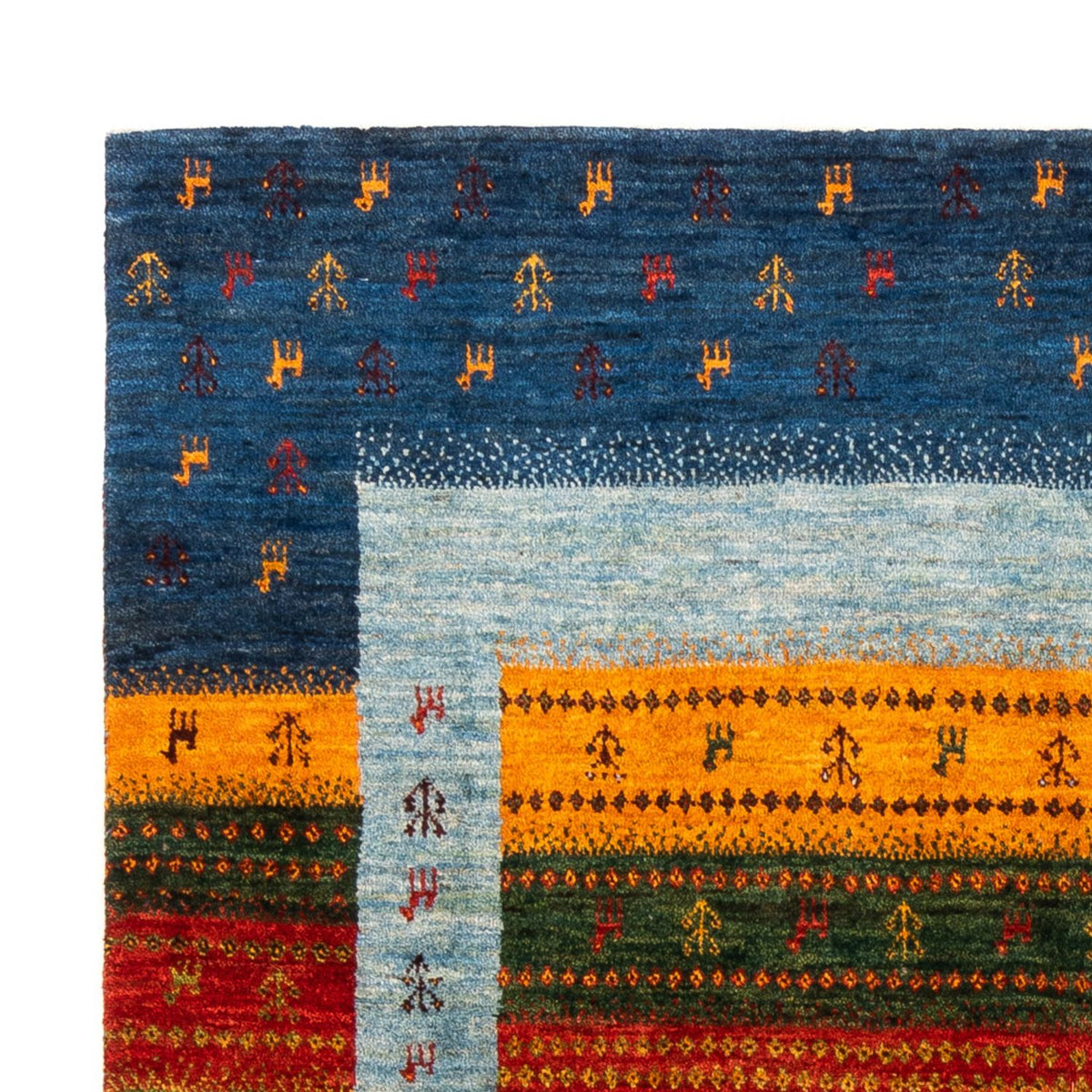 Gabbeh Tæppe - Loribaft Persisk - Royal - 190 x 147 cm - blå