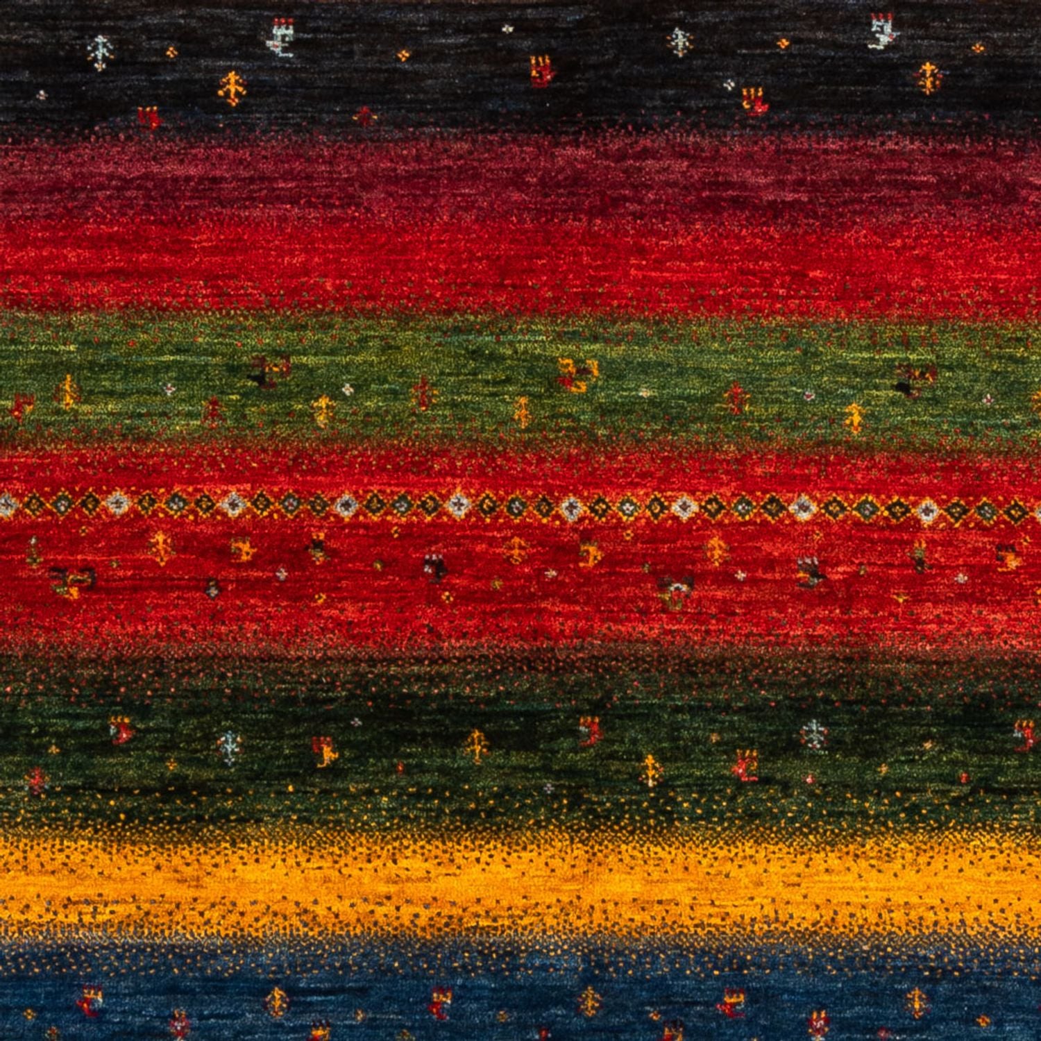 Gabbeh Tæppe - Loribaft Persisk - Royal - 210 x 148 cm - flerfarvet