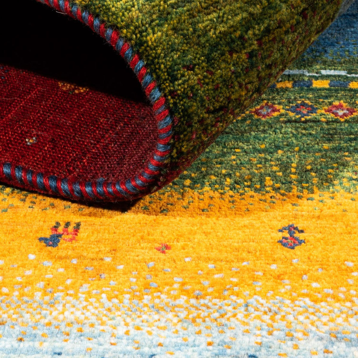 Gabbeh Tæppe - Loribaft Persisk - Royal - 210 x 148 cm - flerfarvet