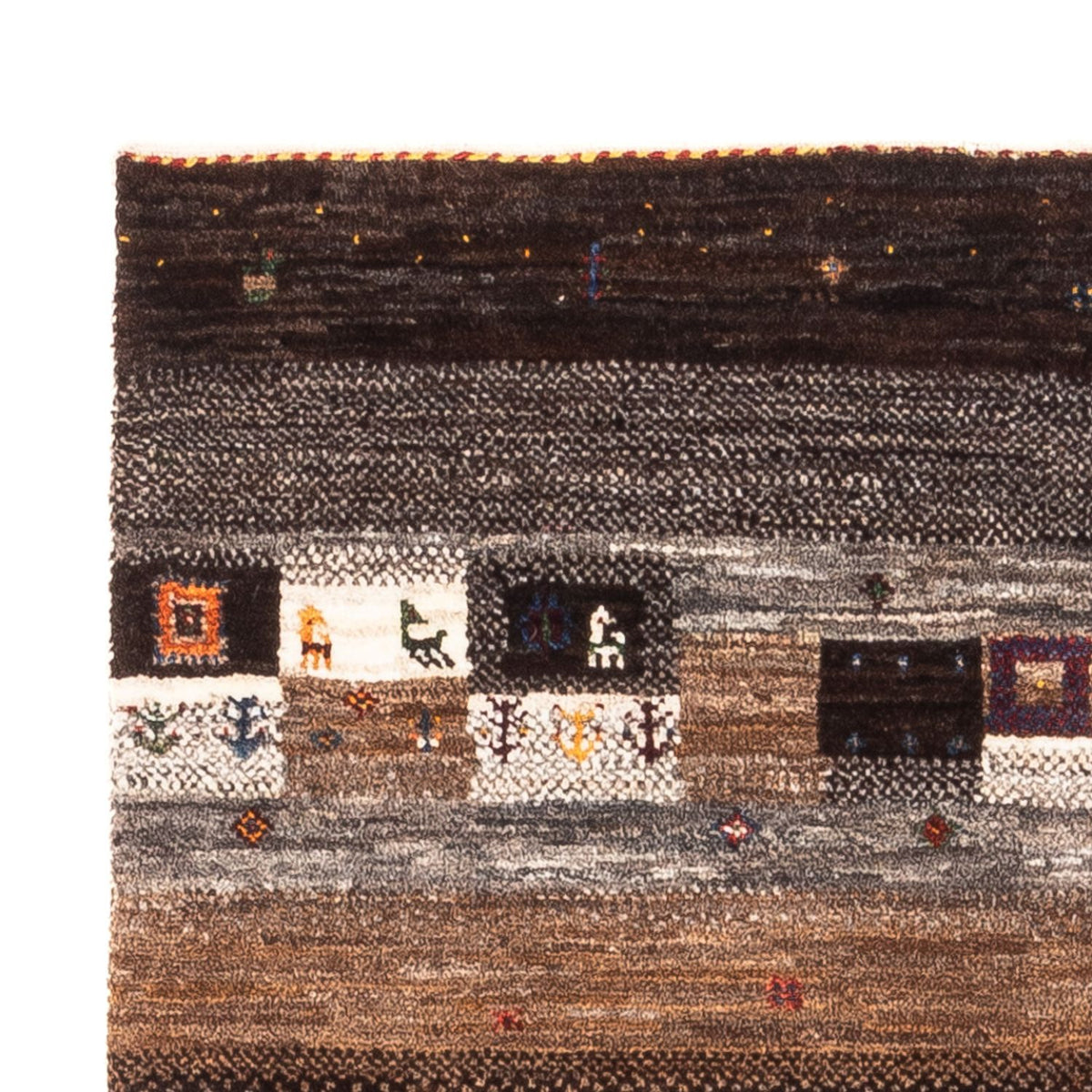 Gabbeh Tæppe - Loribaft Persisk - Royal - 129 x 84 cm - flerfarvet