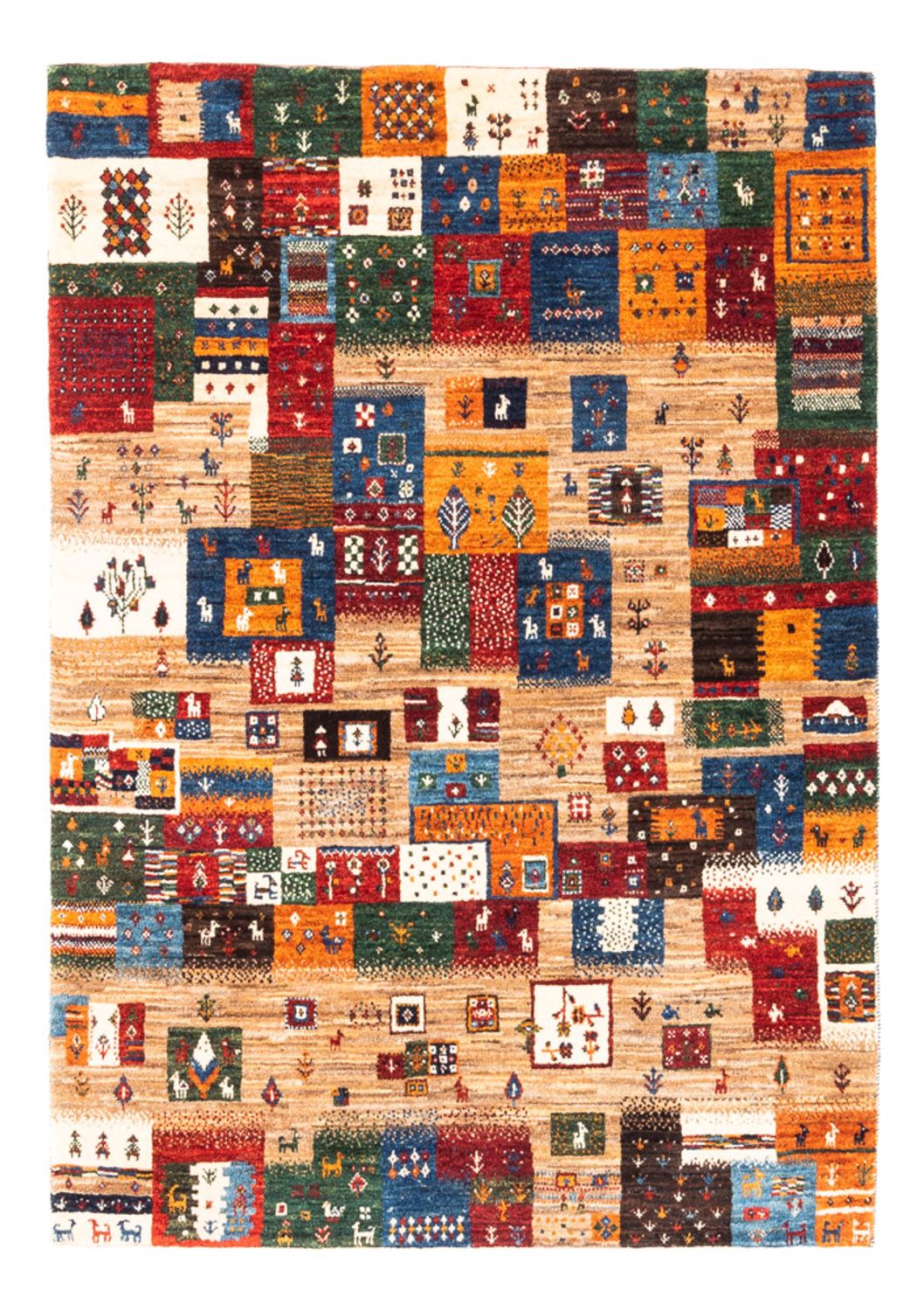 Gabbeh Tæppe - Loribaft Persisk - Royal - 140 x 100 cm - flerfarvet