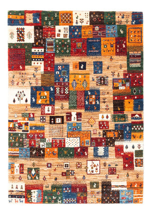 Gabbeh Tæppe - Loribaft Persisk - Royal - 140 x 100 cm - flerfarvet
