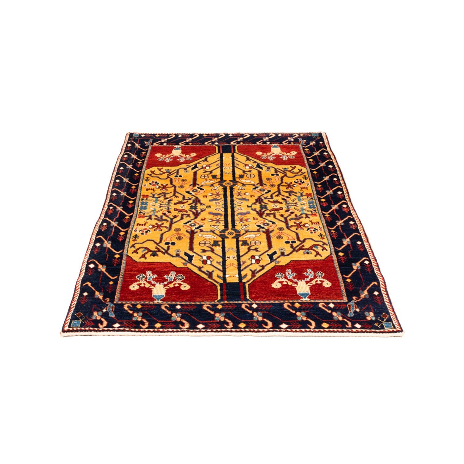 Gabbeh-tæppe - Persisk - 170 x 110 cm - guld