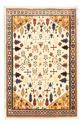 Gabbeh-tæppe - Persisk - 132 x 92 cm - beige