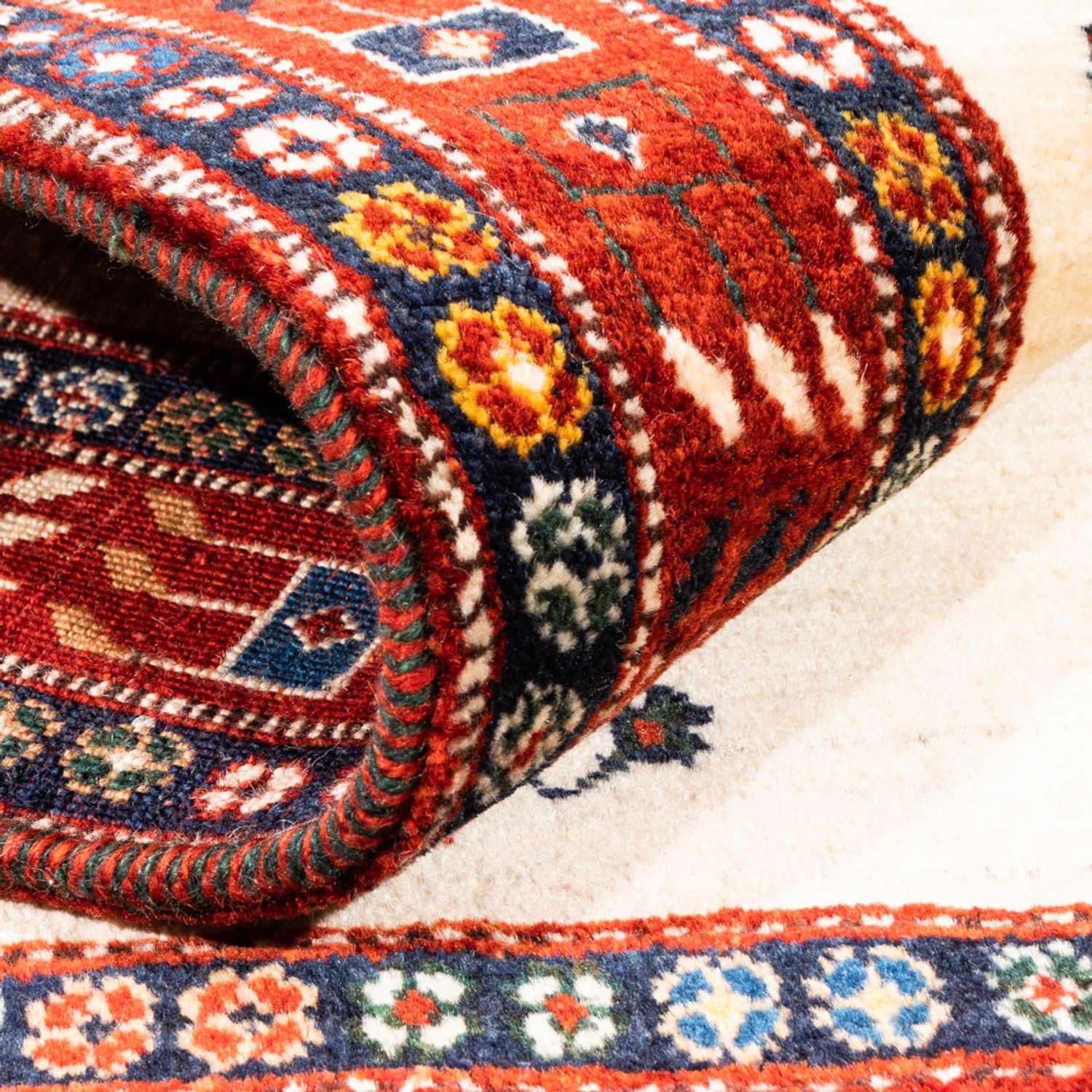 Gabbeh-tæppe - Persisk - 147 x 102 cm - beige