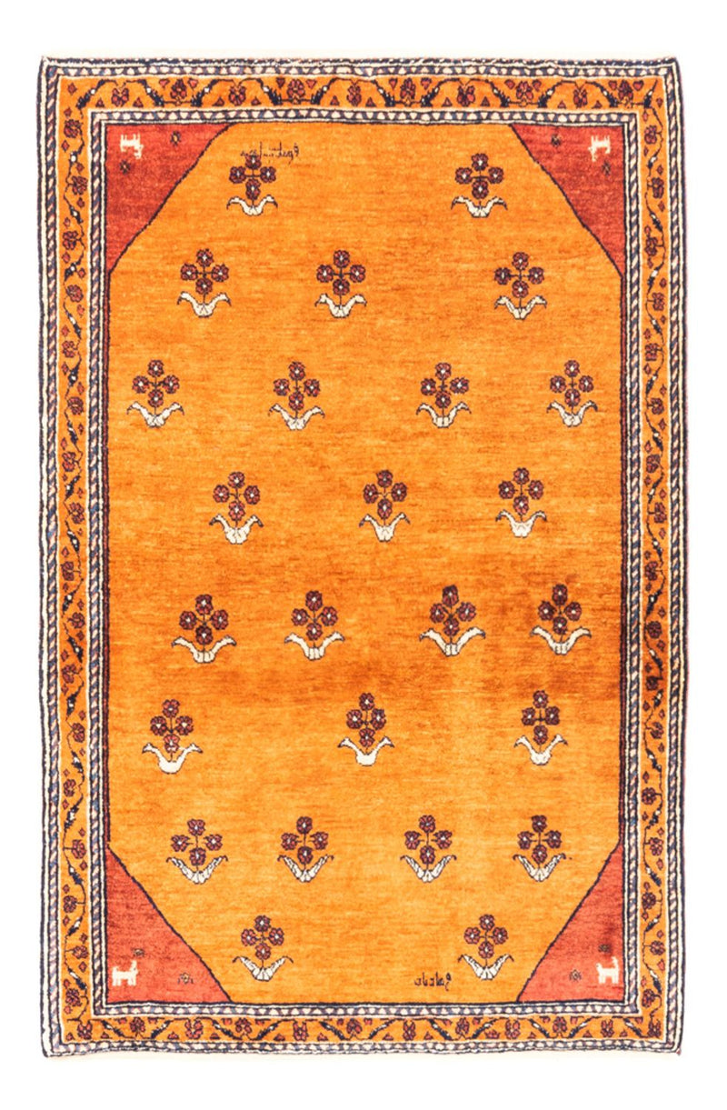 Gabbeh-tæppe - Persisk - 148 x 105 cm - guld