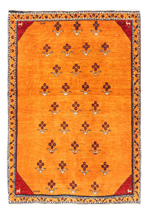 Gabbeh-tæppe - Persisk - 170 x 128 cm - guld