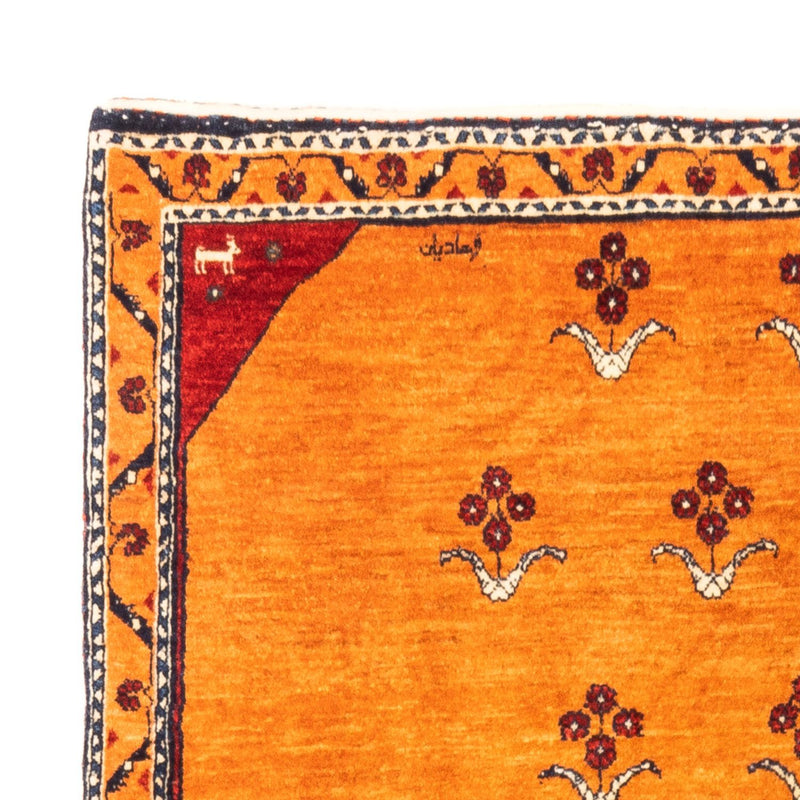 Gabbeh-tæppe - Persisk - 170 x 128 cm - guld