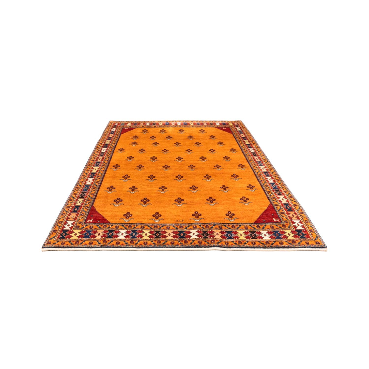 Gabbeh-tæppe - Persisk - 237 x 177 cm - guld