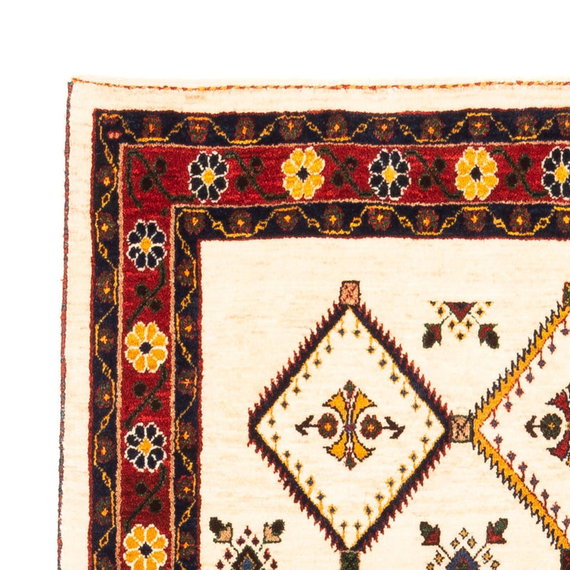 Gabbeh-tæppe - Persisk - 155 x 114 cm - creme