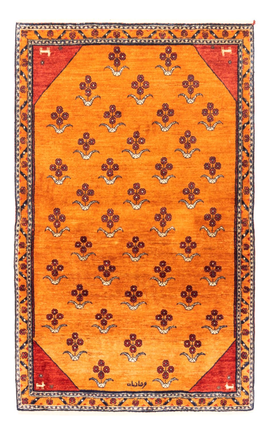 Gabbeh-tæppe - Persisk - 150 x 102 cm - guld