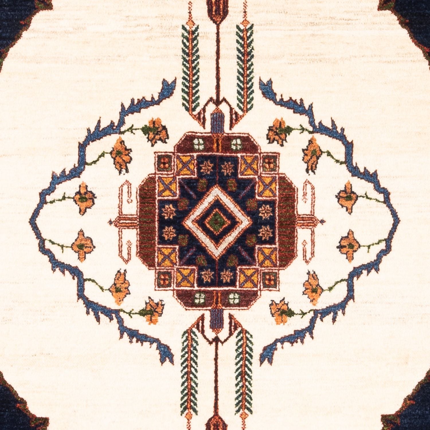 Gabbeh-tæppe - Persisk - 162 x 115 cm - creme