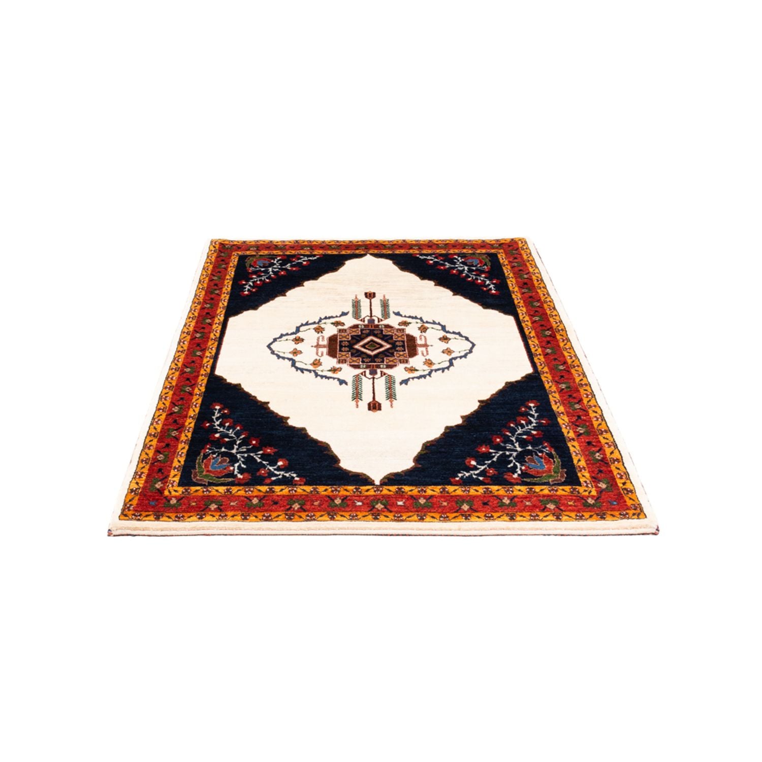 Gabbeh-tæppe - Persisk - 162 x 115 cm - creme