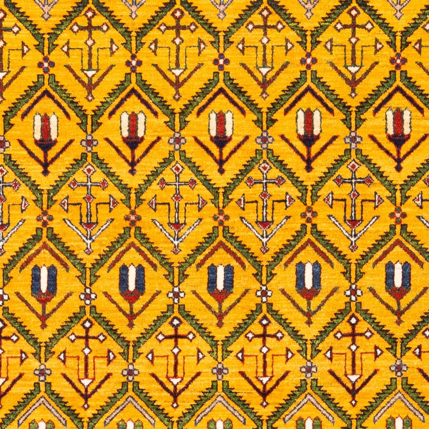 Gabbeh-tæppe - Persisk - 188 x 126 cm - guld