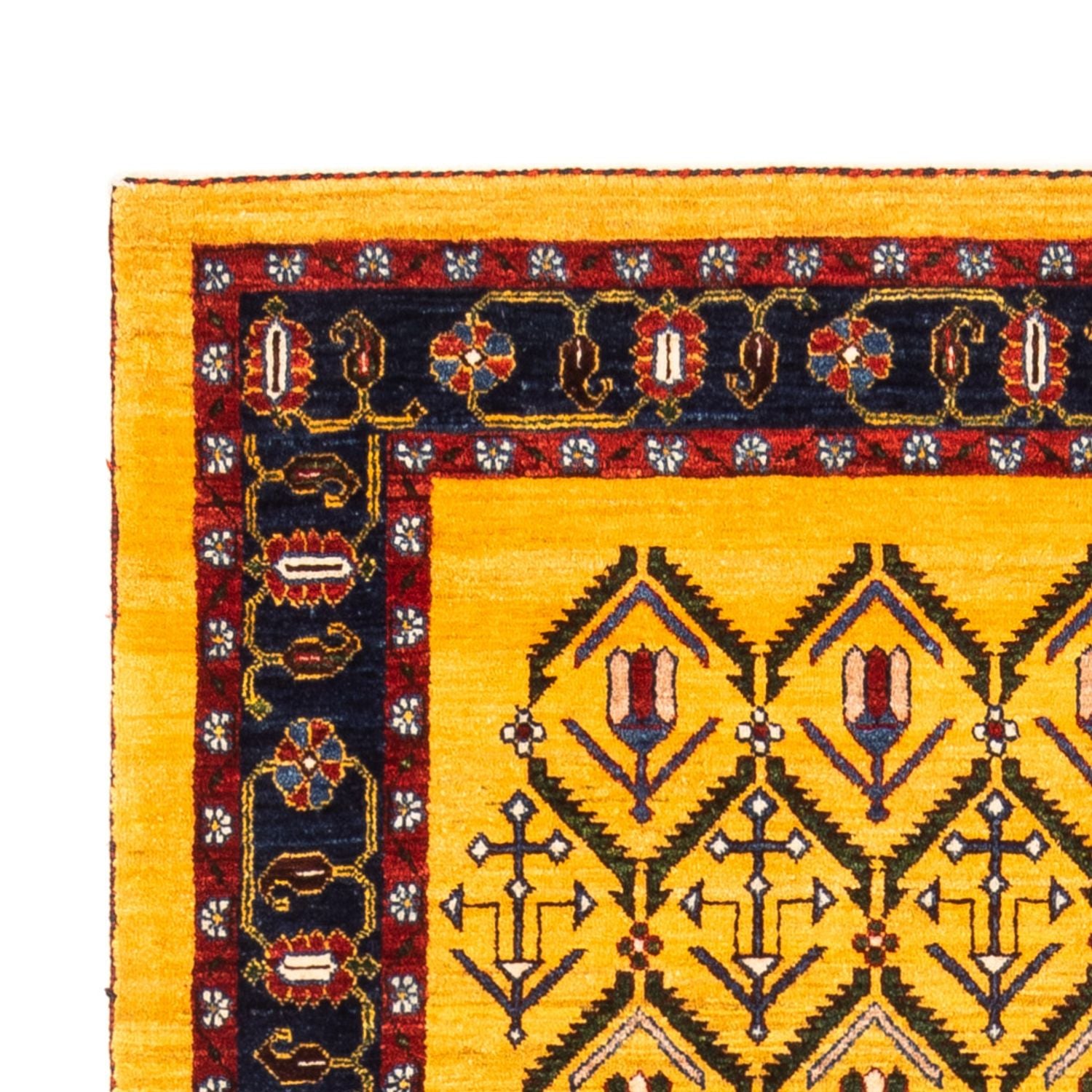 Gabbeh-tæppe - Persisk - 188 x 126 cm - guld